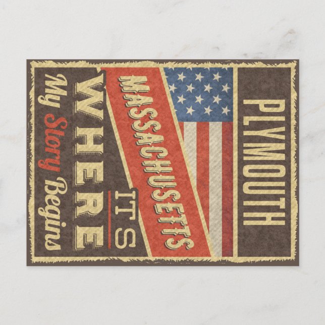 Postal Plymouth Massachusetts (Anverso)