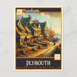 Postal Plymouth, Massachusetts | Vintage