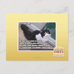 Postal PLZ a la puerta abierta