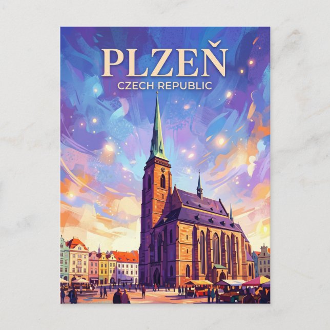 Postal Plzeň República Checa (Anverso)