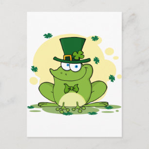 Postal png_4678-Safe-Happy-Irish FROGGY FROG Clovers