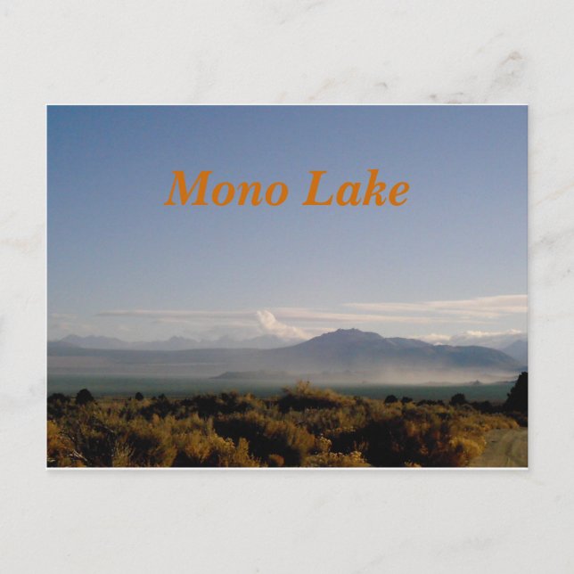 Postal Poastcard del lago Mono (Anverso)