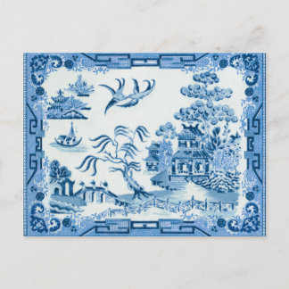 Postal Poatcard Blue Willow