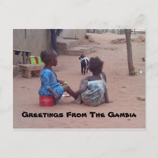 Postal Poblaciones Infantiles Gambia (Anverso)