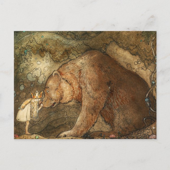 Postal Pobre oso pequeño, 1912, de John Bauer (Anverso)