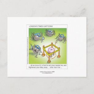 Postal Poca Miss Muffet Policía Divertidas Cartas de Corr