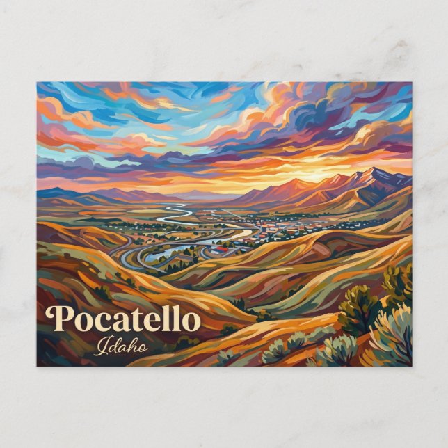 Postal Pocatello EE. UU. (Anverso)