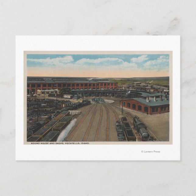 Postal Pocatello, ID - La casa redonda de la estación de  (Anverso)