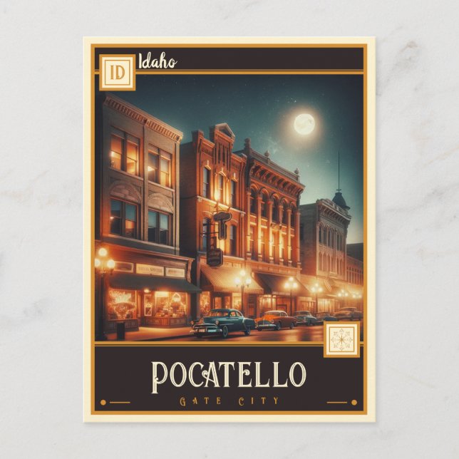 Postal Pocatello, Idaho | Vintage (Anverso)