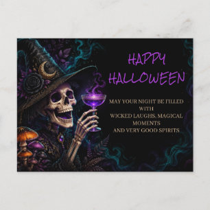 Postal Poción de bruja y cóctel gótico de Halloween 