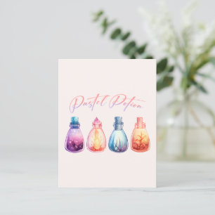 Postal Poción Pastel - Poción de bruja linda y elegante