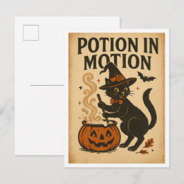 Postal Poción Vintage de Halloween en movimiento