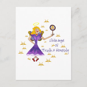 Postal Poco ángel de la verdad y de la honradez