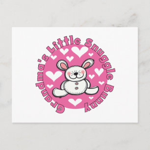 Postal Poco conejito del Snuggle de la abuela