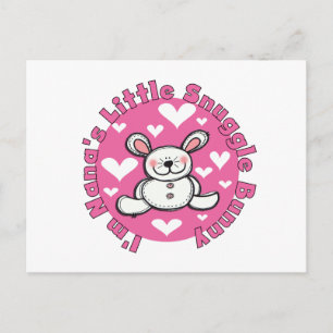 Postal Poco conejito del Snuggle de Nana