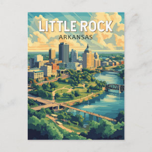 Postal Poco Rock Arkansas Viaje Arte Vintage