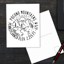 Postal Poconos Retro Pennsylvania Montañas Postcard