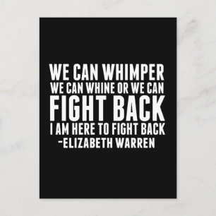 Postal Podemos Combatir   Cita de Elizabeth Warren
