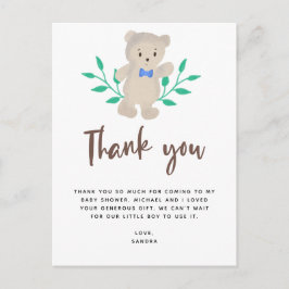 Postal Podemos esperar a Baby Shower Gracias