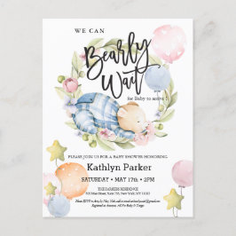 Postal Podemos Esperar A Que El Niño Teddy Bear Baby Show