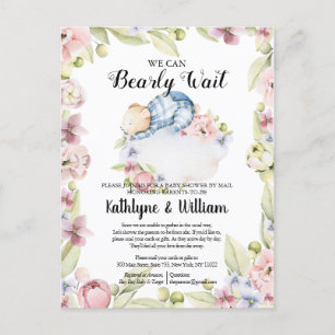 Postal Podemos Esperar A Que El Niño Teddy Bear Baby Show