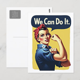 Postal Podemos hacerlo   Feminismo famoso