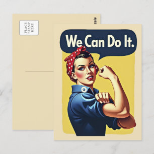 Postal Podemos hacerlo   Feminismo famoso