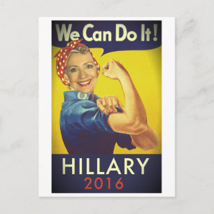 Postal ¡Podemos hacerlo, Hillary presidente!
