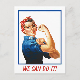 Postal Podemos hacerlo Rosie Riveter Mujeres Poder WWII G