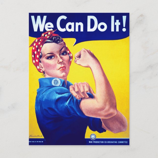 Postal Podemos hacerlo Rosie the Riveter (Anverso)