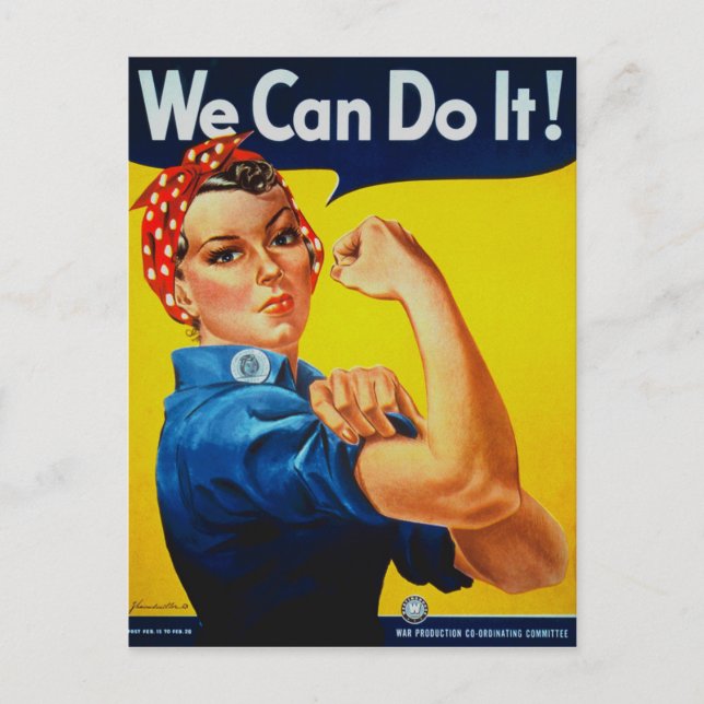 Postal Podemos hacerlo Rosie the Riveter (Anverso)