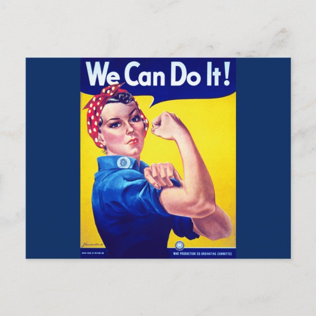 Postal Podemos hacerlo Rosie the Riveter (Anverso)
