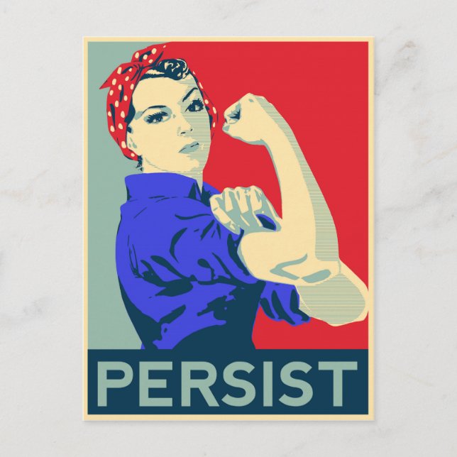 Postal Podemos Hacerlo: Rosie the Riveter Persiste (Anverso)