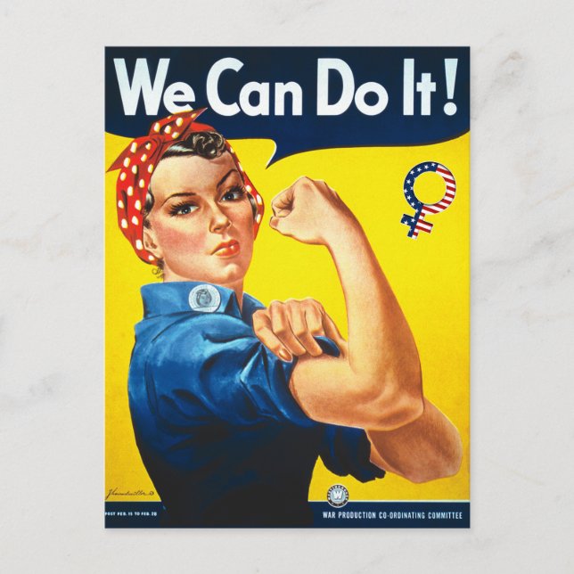 Postal ¡Podemos Hacerlo! Rosie the Riveter Postcard (Anverso)