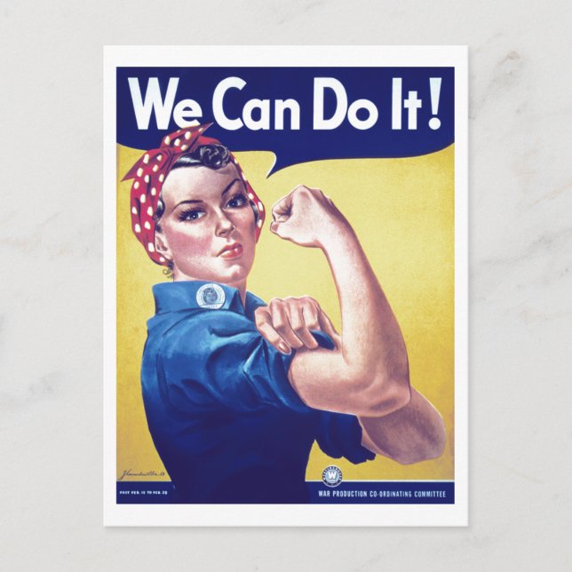 Postal Podemos hacerlo Rosie the Riveter USA Estados Unid (Anverso)