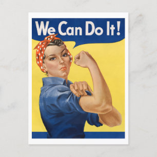 Postal "Podemos hacerlo" Rosie the Riveter Vintage