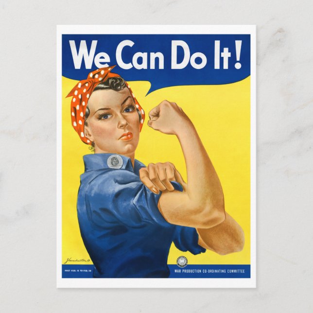 Postal ¡Podemos Hacerlo! Rosie the Riveter Vintage WPA (Anverso)