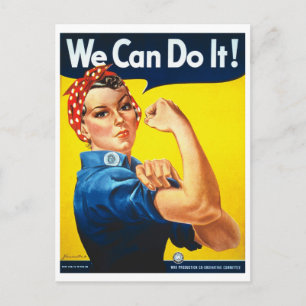 Postal Podemos lograrlo Rosie the Riveter la Segunda Guer