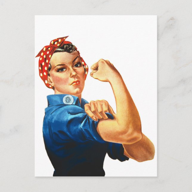 Postal Podemos lograrlo, Rosie the Riveter Women Power (Anverso)