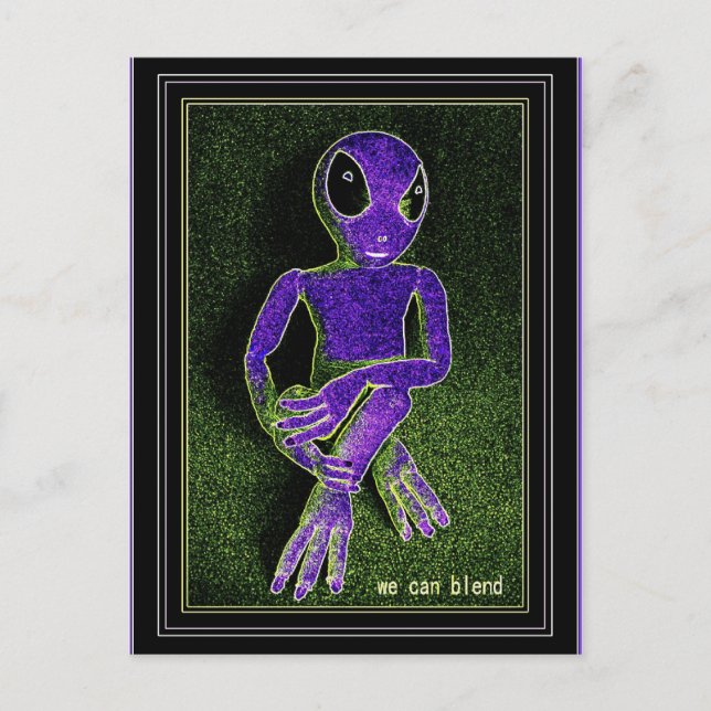 Postal Podemos mezclar - Alien (Anverso)