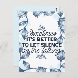 Postal Poder del silencio - Cita Inspiradora