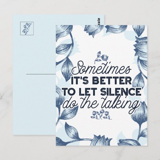 Postal Poder del silencio - Cita Inspiradora (Anverso / Reverso)