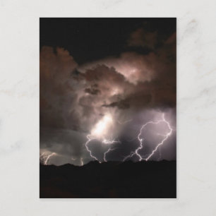Postal Poder épico de los relámpagos.
