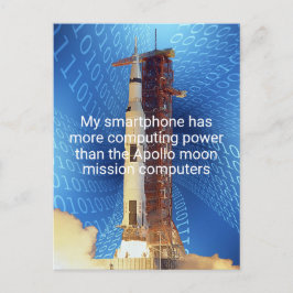 Postal Poder informático Apolo 11