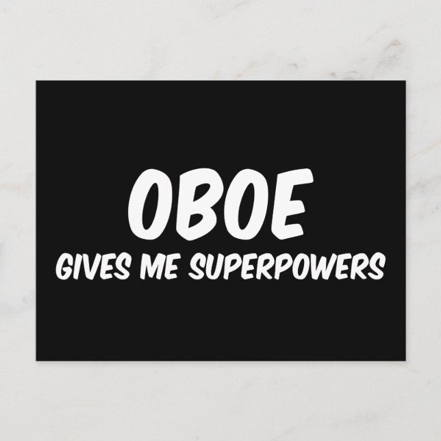 Postal Poderes Divinos de Oboe Música de Superhéroe Diver (Anverso)