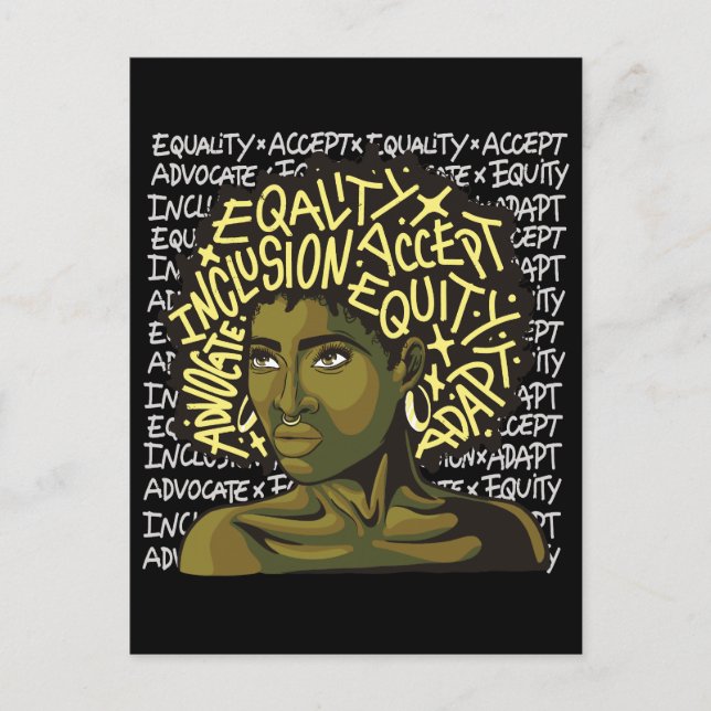 Postal Poderoso Arte Afro sobre Equidad e Inclusión (Anverso)