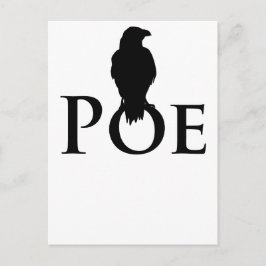 Postal Poe Edgar Allan Poe y el cuervo