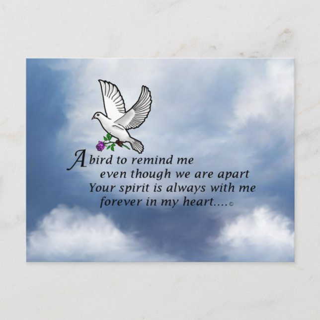 Postal Poema conmemorativo de aves (Anverso)