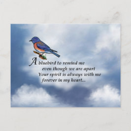 Postal Poema conmemorativo de Bluebird