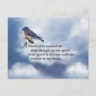 Postal Poema conmemorativo de Bluebird